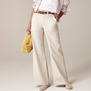 J. CREW | Camp Pocket Wide Leg Pant in Khaki | 34